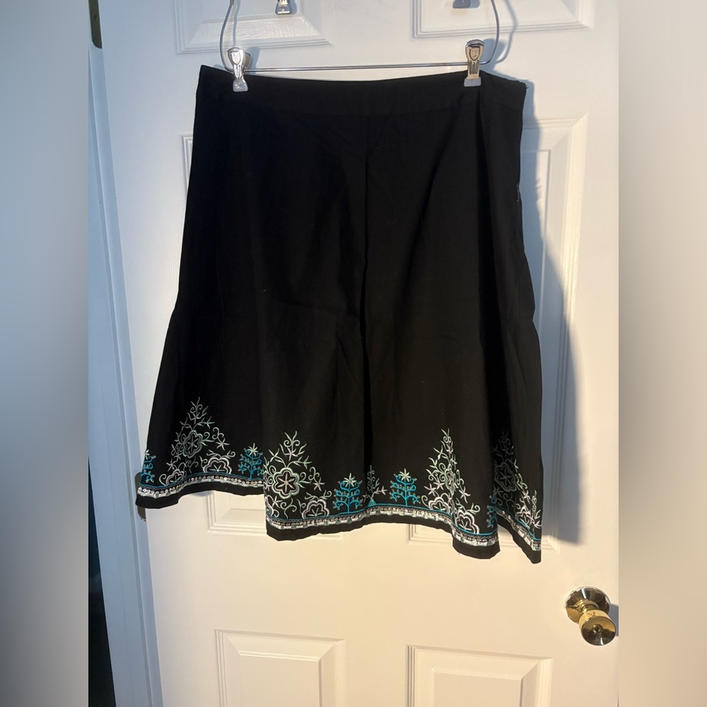 Dressbarn Black Cotton Skirt